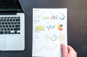 sheet of website analytics graphs and charts 